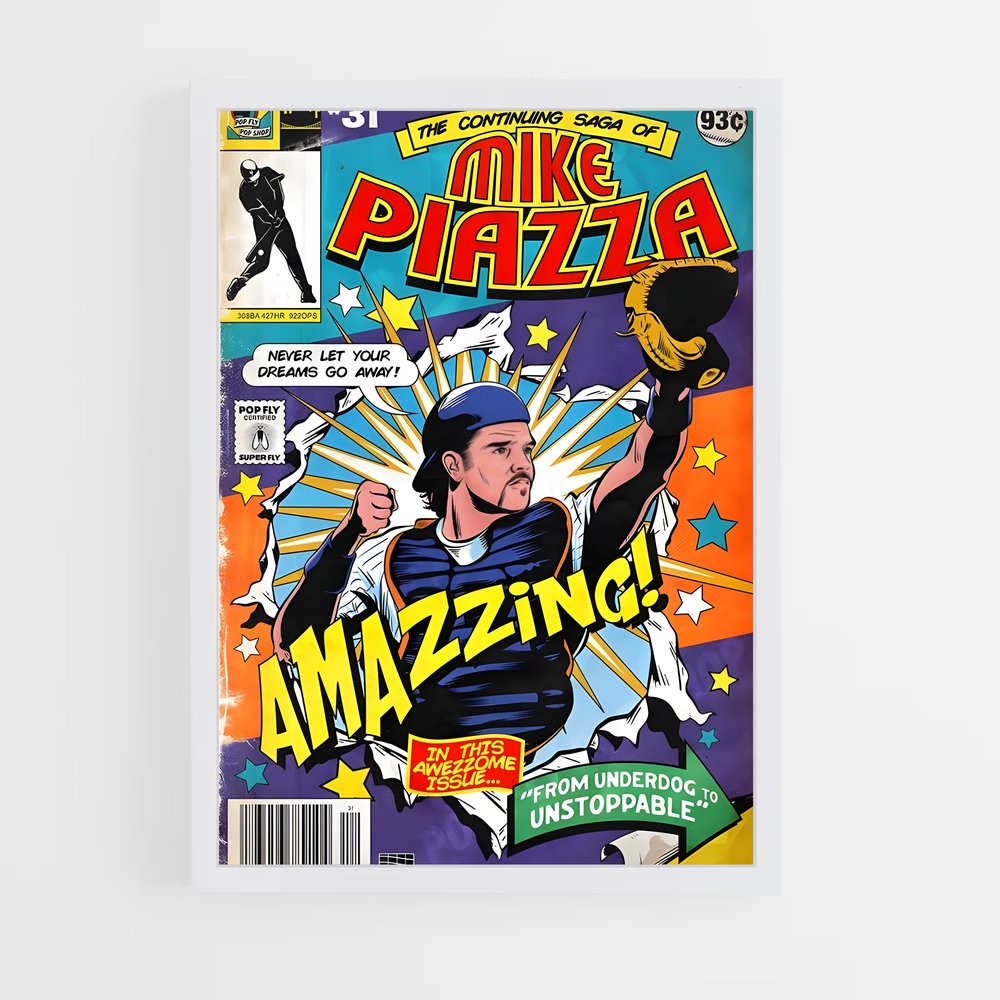 Poster Mike Piazza: The Hero at Bat – affiche Baseball (vue 3)